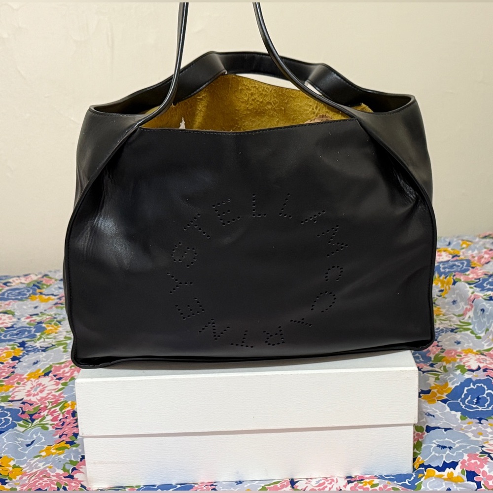 Stella McCartney Black Tote with Gold Lining - Picture 2 of 13